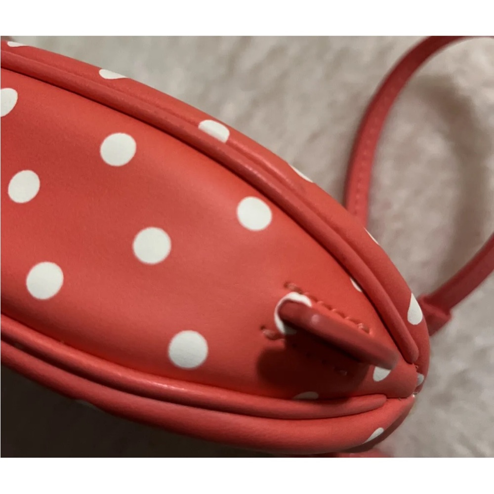 Kate Spade Shelly Crab Novelty Fun Wristlet Purse Peach Melba Polka dot - Picture 2 of 14